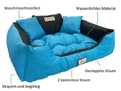 Hundebett Hundekissen Haustierbett KINGDOG Wasserdichtes Material + Free versand⭐⭐⭐⭐⭐ ✅ PREMIUM ✅ 6 Größen, 8 Farben ✅ Film verfügbar