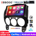 9" Android 13 32G Carplay Autoradio GPS NAV + Cam Für Mazda 2 2007-2013 WIFI RDS