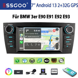 DAB+ Für BMW E90 E91 E92 E93 Android 13 Autoradio CarPlay 2+32GB GPS Navi KAM BT