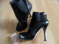 PRADA stylische High Heels Stiefeletten schwarz Gr. 39,5   GY115