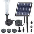 Teichpumpe 160L/H Solarpumpe Pumpenset Springbrunnen Fontäne Gartenteich N6Q7