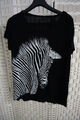 Yessica Tunika Shirt Gr. XL 48-50 ,Schwarz Weiß Zebra Muster ,