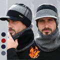 Wintermütze Strickmütze Warme Beanie Winter Mütze und Schal Damen und Herren DE