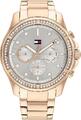 Tommy Hilfiger 1782572 Damen Armbanduhr Chronograph Rosegold Edelstahl