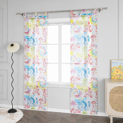 2er Set Flächenvorhang Transparent Schiebegardinen Buntes Schiebevorhänge Voile