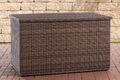 Auflagenbox braun-meliert Polyrattan Gartenbox Kissenbox Aufbewahrungsbox Truhe