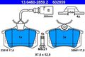 ATE Bremsbelagsatz, Scheibenbremse 13.0460-2859.2 für VW FORD SEAT