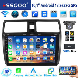 DAB+ 32G Android 13 Autoradio CarPlay Navi RDS +KAM Für Suzuki Swift III 2005-10