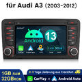 Für Audi A3 S3 RS3 8P 8V 9" Carplay Android 13 Autoradio GPS RDS Navi BT 1+32GB