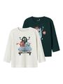 Name it Jungen Langarmshirts 2er Pack Gr. 92-128 NMMVAGNO 2P LS LOOSE TOP