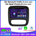 6+128GB Für Opel Vivaro B Renault Trafic Android 13 CarPlay Autoradio GPS 8-Kern