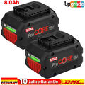 2X 8Ah Original Akku für Bosch 18V Professional GBA GSR GSB BAT618 BAT609 BAT620