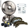 BREMSTROMMELN + BREMSBACKEN + RADBREMSZYLINDER SET FÜR FIAT PANDA VAN & FORD KA