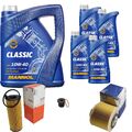 MAHLE Inspektionspaket 9 L MANNOL Classic 10W-40 für Audi A6 Avant 2.7 TDI