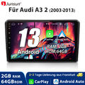 Carplay Für Audi A3 S3 RS3 2003-2013 Android 13 Autoradio GPS NAVIBT DAB+ 2+64GB