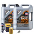 Motoröl 5W30 LIQUI MOLY Top Tec4200 10L+HENGST Ölfilter+Spülung+Ölablassschraube