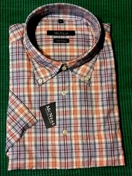 MCNEAL Herren Regular Fit Freizeithemd mit Kentkragen, XL kurzarm ,kariert, neu.