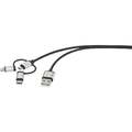 Renkforce USB-Kabel USB 2.0 USB-A Stecker, USB-C® Stecker, USB-Micro-B Stecker,