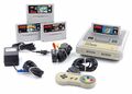 Super Nintendo Konsole mit Controller, Anschlusskabel & 4 Spiele Module SNES