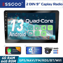 9 Zoll Android 13 Auto Apple Carplay Autoradio GPS NAV FM RDS 4+64G 2 DIN Kamera