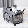 Tragbarer Trolley Faltbare Haustiertasche Abnehmbare Katzen-Tragetasche Reisen