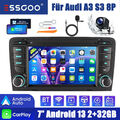 Für Audi A3 S3 RS3 8PA 8P1 Carplay RDS Navi Autoradio Android 13 2+32G +KAM GPS