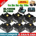 10X Für Makita 18V Akku 6Ah 9Ah 12Ah BL1860B BL1850B BL1840B BL1830B 194204-5 DE