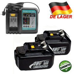  Ersatzakku Makita 18V BL1850B 5,0Ah 5Ah LXT BL1860B Akkus-Set Ladegerät