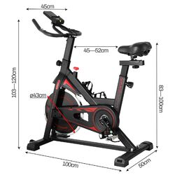 Heimtrainer Indoor Cycling Fahrrad Fitness 150 kg Spinning Bike mit Ergometer