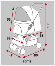 Buggy Hundewagen Hundebuggy Pet Stroller Kinderwagen Hund Katze krank alt Welpe