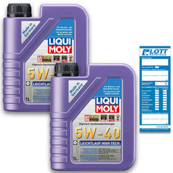 2x 1 Liter Liqui Moly Leichtlauf High Tech Motorenöl Motoröl 5W-40 2 Liter 3863Werkstatt-Service verfügbar - Jetzt Termin buchen