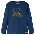 Kinder-Langarmshirt Marineblau 116