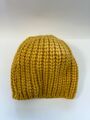 Strick Mütze / Beanie / Dunkelgelb / One Size