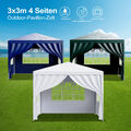 3x3m Pavillon Festzelt Picknicks Partyzelt Gartenzelt Wasserdicht Zelt 3-Farbe