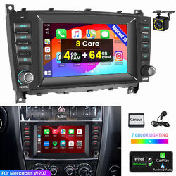 KAM 4+64G Autoradio Android 13 2DIN Navi BT WIFI Für Mercedes Benz C-Klasse W203