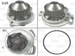 VALEO Wasserpumpe 506132 für AUDI