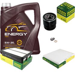 MANN Inspektionspaket 5 L MANNOL Energy 5W-30 für Hyundai i30 1.4 GD