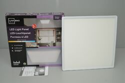 Livarno Home Wand- und Deckenpanel Quadrat Neutralweiß 42x42cm Weiß 3 Helligkeit