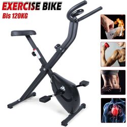 LCD Fitness Fahrrad Klappbarer Hometrainer Cardio Ergometer Trimmrad Heimtrainer