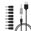 5 * 2 8 in 1 Universal Stromkabel USB zu DC 5 1 mm Klinke 5V Ladekabel Netzkabel