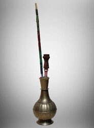 antik Messing hand Wasserpfeife shisha Antique Brass Hookah Afghanistan 23/15