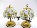 Tischlampe 2. Nachttischlampen Vintage Tischleuchte Blumen Schirm Tiffany Stil