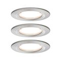 Paulmann LED Einbauleuchte Nova Coin 3er Set eisen Ø 7,8 cm starr warmweiß