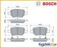 Bremsbelagsatz, Scheibenbremse BOSCH 0986424895 für Opel