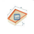 Luftfilter Filtereinsatz 30.663.00 UFI für RENAULT TWINGO II WIND