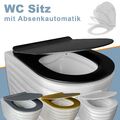 WC Sitz mit Absenkautomatik Toiletten Sitz Deckel Weiß Schwarz Grau Gold