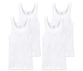 4 Schiesser Herren Unterhemden Feinripp weiß - Original Classics 005121 Fb. 100