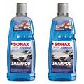 SONAX XTREME Shampoo 2 in 1 Autoshampoo Autowäsche ohne Abledern 2 x 1000 ml