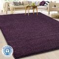 Barcelona Hochflor Shaggy Teppich Langflor Wohnzimmer einfarbig / Rund Teppiche