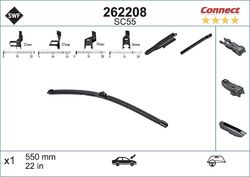 SWF Wischblatt Scheibenwischer CONNECT MADE IN GERMANY 262208 für AUDI BMW TT VW